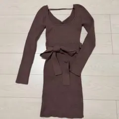 LIPSERVICE リップサービス ニットワンピース ブラウン