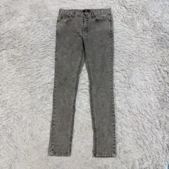 【美品】HARE ハレ ケミカルウォッシュ デニムパンツ グレー スキニー S