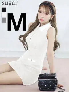 robe de fleurs sugar ホワイト襟付きドレス