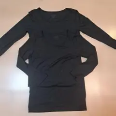 UNIQLO HEATTECH アンダーシャツ 130サイズ ブラック　2枚組