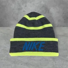 【00's】NIKE ナイキニット帽　ビーニー　センターロゴ　vintage