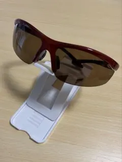 スポーツサングラス レッド ブラウンレンズ
