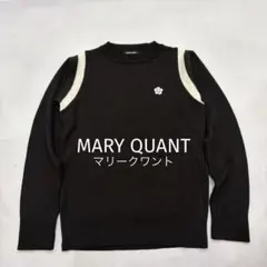 マリークワント 配色ニット セーター ロゴ刺繍 モノトーン 長袖のサムネイル
