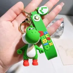 スーパーマリオ ヨッシー ストラップ 付き キーホルダー