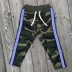 新品デニムダンガリー迷彩スウェットパンツ