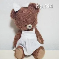 No.594 テディベア　ブラウン×エプロン