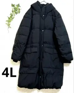 Sweet Fleur ロングダウンコート フード付き ブラック 4L