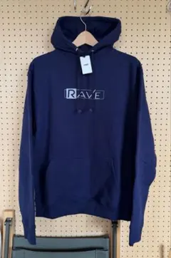 新品rave skateboards パーカー ネイビー L
