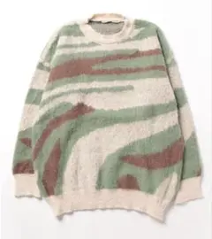 迷彩柄オーバーサイズニット