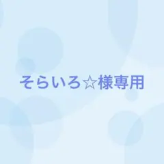 【6番目対応】そらいろ☆様専用