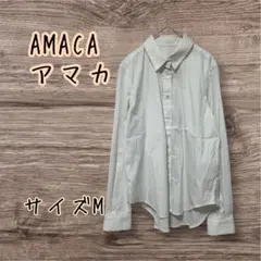 麻100% AMACA アマカ SOLBIATIソルビアッティリネンシャツ 38 - メルカリ