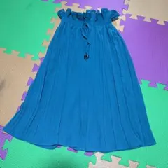 【新品】キッズ シアー ワイドパンツ プリーツ グリーン 130cm