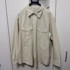 UNIQLO ジャージーオーバーシャツ オフホワイト 3XL