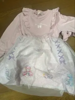 わんだふるぷりきゅあ フリル リボン ワンピース ピンク 120