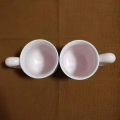 深川製磁モーニングカップ ピンク２個セット