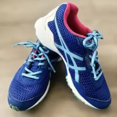 【お値引き可】asics レーザービーム 21cm 青×水色×ピンク