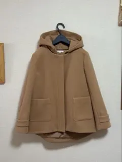 ★THE SHOP TK フード付きコート　キャメル