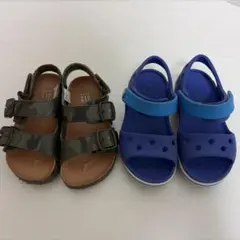 【値下げ】baby GAP 迷彩サンダル とクロックスサンダルセット
