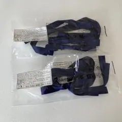 リボン ネイビー クリップ式 4点 ヘアクリップ