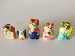 デコレ　コンコンブル　ペンギン　猫　食パン　お抹茶猫　はいからさん猫　5点