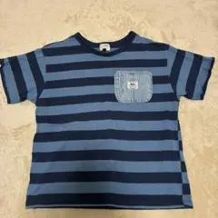 FO KIDS ストライプ Tシャツ 140 ボーダー　青水色