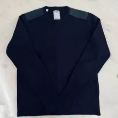 visvim ショルダーゴートレザーパッチニットセーター　サイズ3