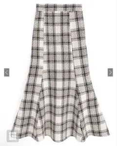 チェック柄ツイードマーメイドスカート［gc230］