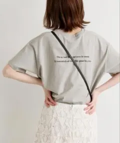 美品★IENA ロゴTシャツ 定価7700円 バックプリントT⭐︎グレーのサムネイル
