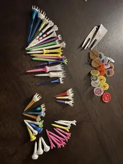 ゴルフティー　ショート、ロング、マーカー、グリーンフォーク