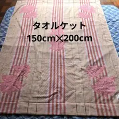 昭和レトロ　タオルケット　日本製 150cm×200cm 綿100%　訳ありのサムネイル