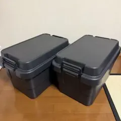 無印頑丈収納ボックス　大x2点セット　アウトドアコンテナ衣装ケースなどにのサムネイル
