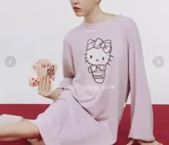 【新品】ジェラートピケ　サンリオ　ハローキティスムーズィーワンピース　ピンク