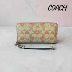 COACH 長財布 ハート シグネチャー ラウンドファスナー ストラップ付 新品のサムネイル