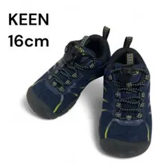 KEEN キッズ シューズ 16cm ネイビー×イエロー
