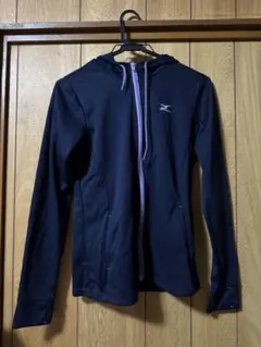 ネイビー フルジップ フード付きジャケット