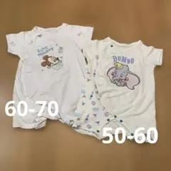 ディズニー ベビー ロンパース 2枚セット ミッキー ダンボのサムネイル