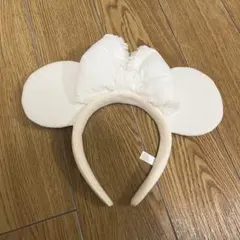 ディズニー ミニーマウス風ホワイトカチューシャ