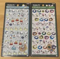 【正規品】スヌーピーPEANUTS ボンボンドロップシール　ミニ　2枚セット