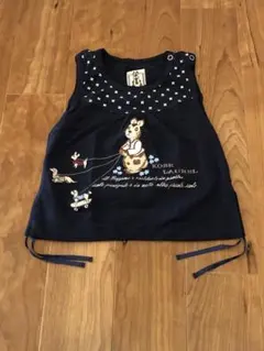 【美品】KOBE LAUREL 神戸ローレル　ネイビー タンクトップ うさぎ