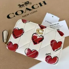 coach コーチ 現行 三つ折り 財布 苺 レザー 財布 いちご ミニ財布