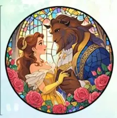 【現品限り】美女と野獣　サンキャッチャー 15cm サイズ