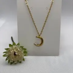 【可愛すぎる新品】三日月モチーフネックレス しおり付き 想いを届けるアクセサリー