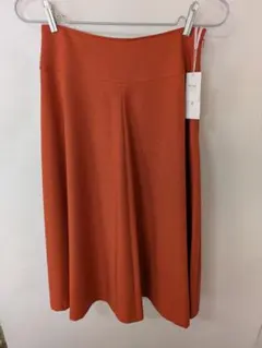 【新品未使用】Style Note ベルメゾン 膝丈フレアスカート オレンジ L