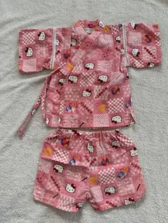 ハローキティ 甚平 90 ピンク