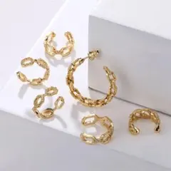 新品　ピアス　イヤーカフ　6点セット　シンプル　きれいめ