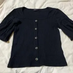 INGNI イング　ブラウス　長袖　黒　ブラック　レディース　M ボタン