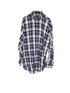 美品古着　90s ポロバイラルフローレン　ブレイク　紫チェックシャツ　S