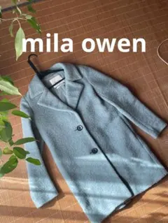 Mila Owen ライトブルー チェスターコート
