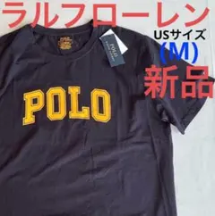 Z819新品ラルフローレンPOLOロゴTシャツ半袖メンズUS(M)サイズ紺色ポロ