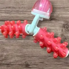 ハンディマッサージローラー 突起付き ローラーマッサージ器 ピンク